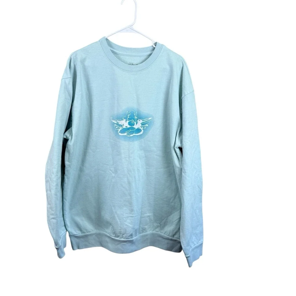 Boys Lie Send Feet Pics Angel Wings Sweatshirt One Size Blue